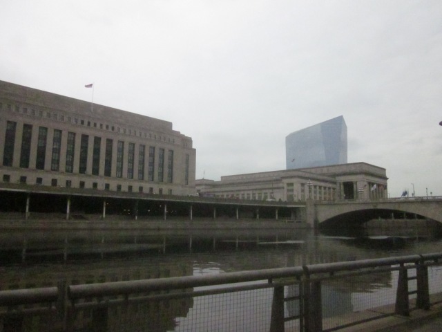 Former 30th Street Post Office (IRS Building), 30th Street Station, and Cira Centre, above Schuylkill Expressway